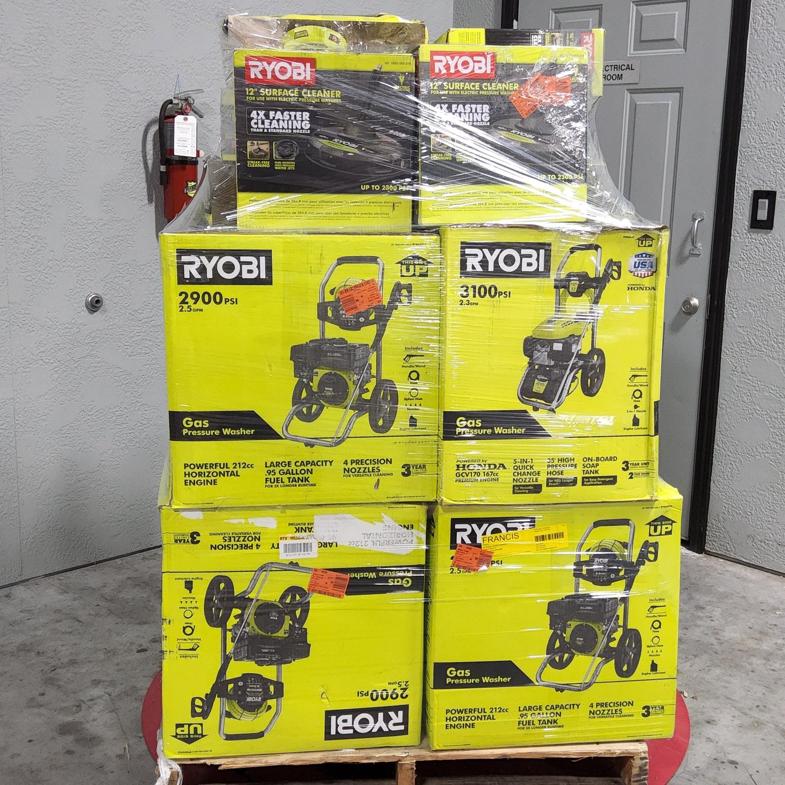 RYOBI PRESSURE WASHERS PALLET – LOT ID: 170125 100% Tested and Working (WITH BATTERIES AND CHARGERS) - Image 3