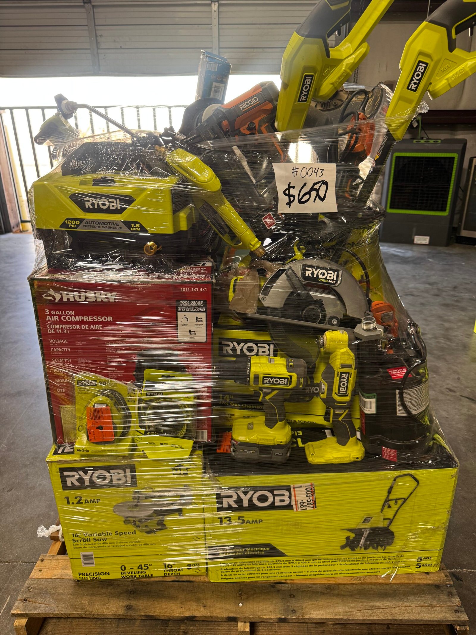 GENERATORS & MORE PALLET – LOT ID: 190125 100% Tested and Working (WITH BATTERIES AND CHARGERS)